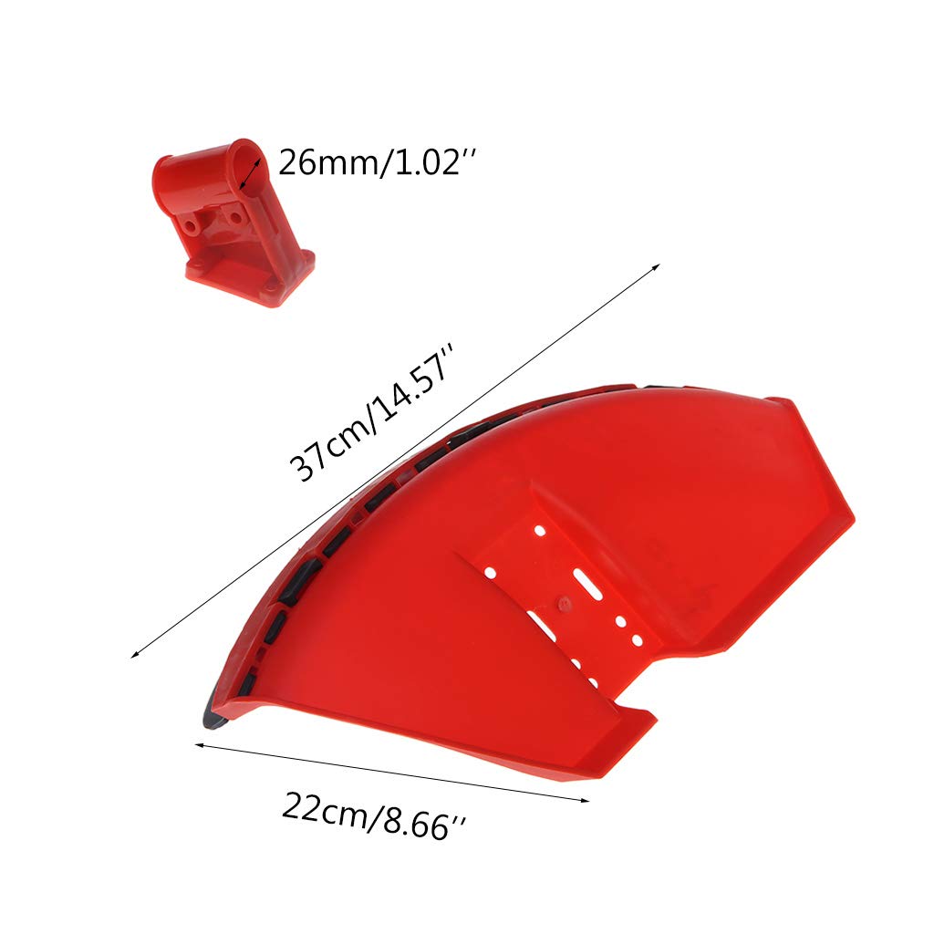 JOYKK CG520 430 Coperchio di Protezione per decespugliatore Grass Trimmer 26mm Blade Guard con Lama - Rosso
