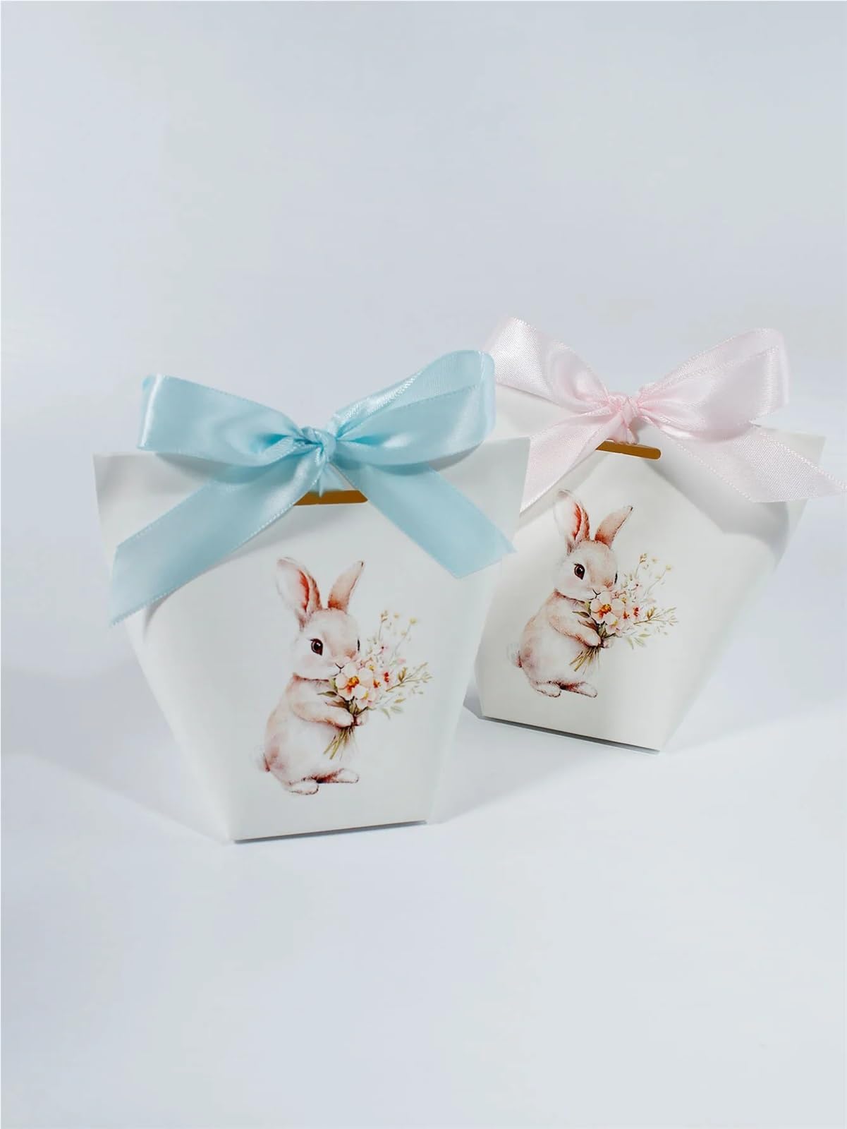 süßigkeit kasten Cute Rabbit Candy Box, Festival Party Birthday In Four Colors, Ribbon(White,50pcs)