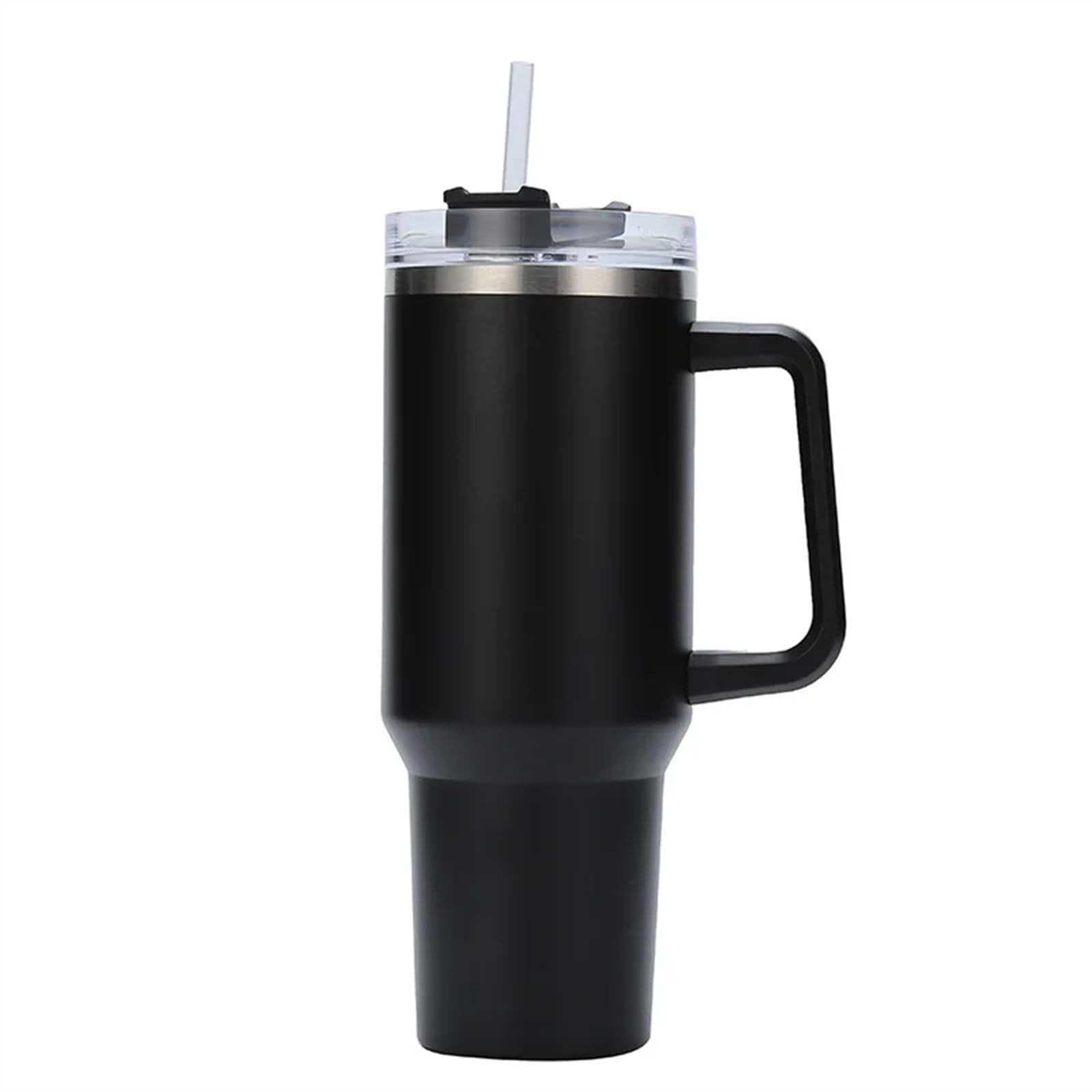 Taza pajita para coche,Taza con pajita y asa Vaso con asa de 40oz, vaso aislado con tapas, taza de agua de acero inoxidable con pajita for viaje en el hogar, taza térmica (Size : 1200ml, Color : A1