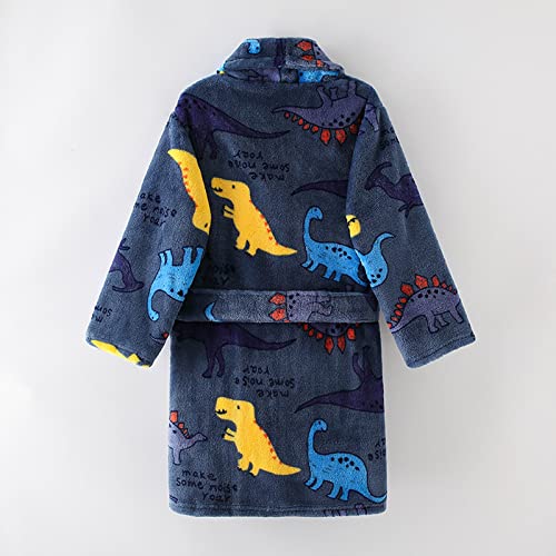 Conjunto infantil infantil infantil meninos meninas roupão estampado com capuz quente flanela roupão