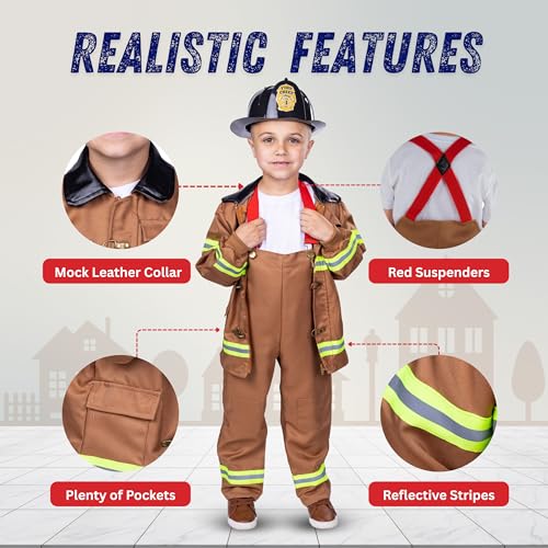 Disfraz de Bombero para Niños Talla Medium miniatura 3