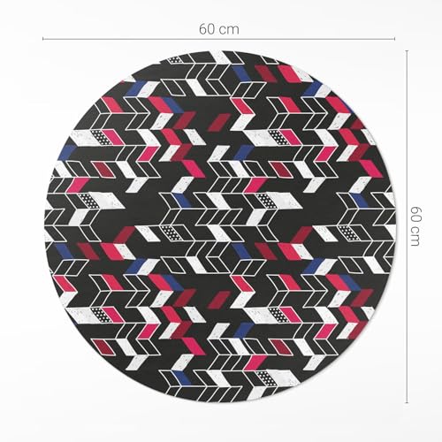 Tapis vinyle durable et élégant de sol design rond ø60 cm - 4