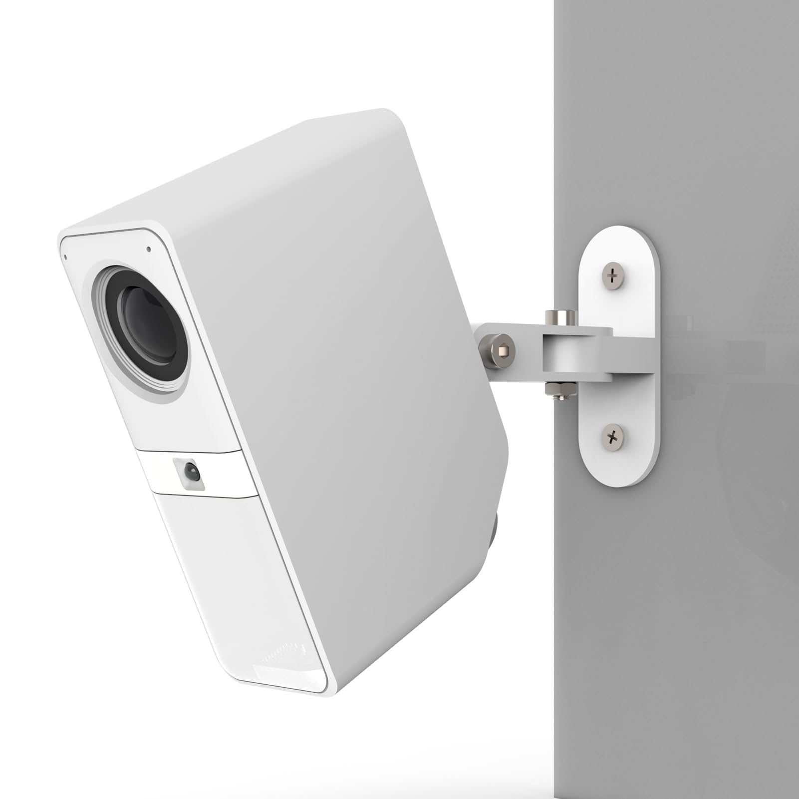 Zwolf Soporte de pared de metal ajustable compatible con cámara de seguridad inalámbrica SimpliSafe para interiores, vertical desde el techo o la pared, proporciona un mejor ángulo de visión (blanco,