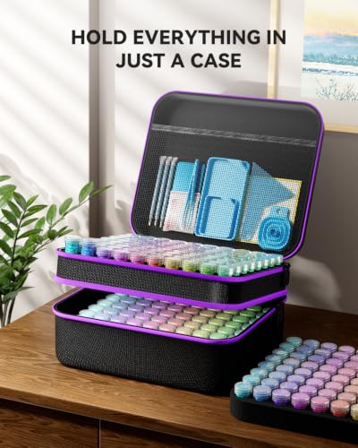 Image of ARTDOT 240 Slots Storage Container for Diamond Art Kits for Adults,Portable Bead Storage Boxes for Diamond Painting Accessories and Tools