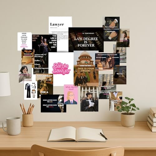 Image of Yellow Town India Female Lawyer Motivation Posters | Law School Wall Art for Women | Inspiring Legal Quotes & Aesthetic Decor | Study Room, Office, Dorm Motivation | Gift for Aspiring & Practicing Lawyers