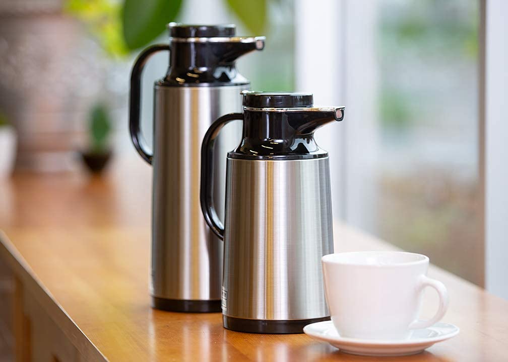 Service Ideas HPS191 Coffee at a Touch Server Carafe, Stainless Steel, 1.9 L (64.2 oz)…