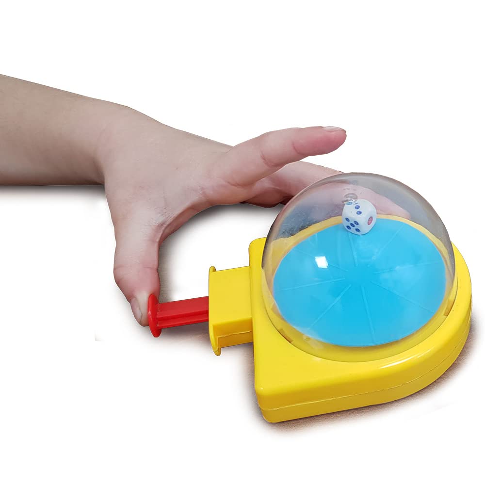 Eduk8 Encased Dome Dice Roller - Hands Free Never Lose Your Dice Again With, Great For Boardgames Maths Kids Children's Family Activities | Sizes Large & Mini (Mini Single)