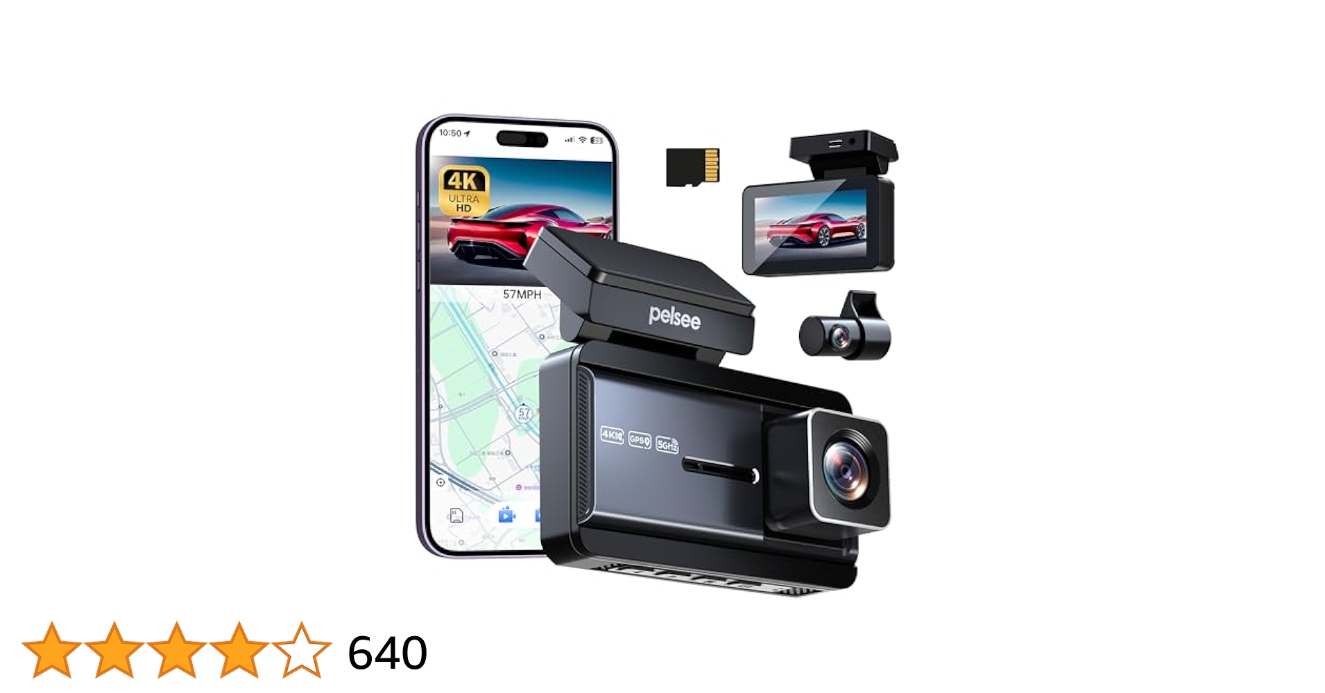 Pelsee ドライブレコーダー 前後カメラ ドラレコ 4K 800万画素 Amazon.co.jp: Pelsee ドライブレコーダー 前後カメラ 4K UHD