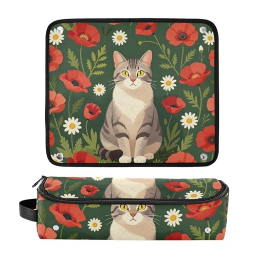 Bolso organizador de viaje para herramientas de cabello resistente al calor con base para planchas, rizadores, alaciadores y cepillos miniatura 3