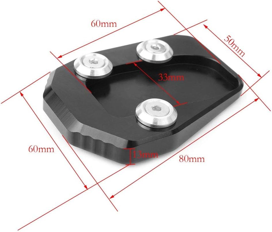 Extension béquille moto Yamaha MT09 2014 - Support alu CNC rouge
