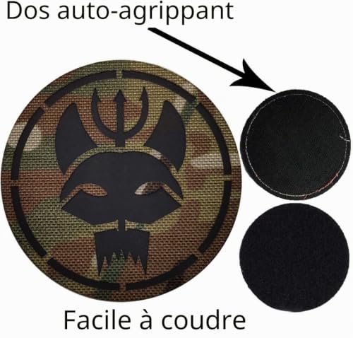 Seal Team DEVGRU Patch réfléchissant infrarouge avec tête de chat Trident - Drapeau américain personnalisable - Panneau d'appel - Ne pas marcher sur moi – vue 8