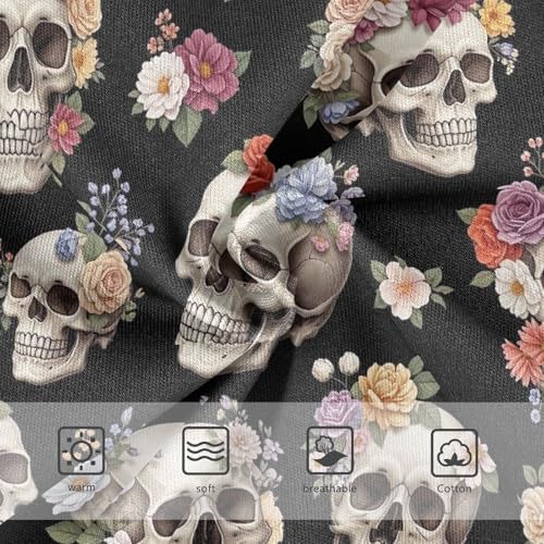 Joisal Designer Toddlers Underwear Floral 2t Cotton Cute Panties Girl Chic Skulls Florals Black Briefs Kids Undies3