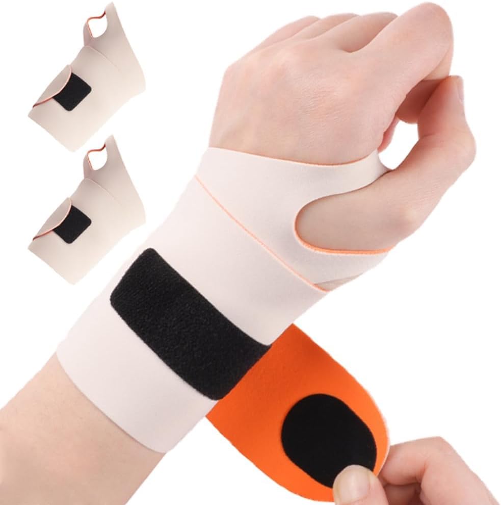 KASTWAVE Adjustable Wrist Brace (2-Pack) – Breathable, Ultra Thin Support Wrap for Enhanced Mobility & Pain Relief | Ideal for Sports, Fitness, Arthritis, Tendonitis | Unisex, Fits All | Skin Tone