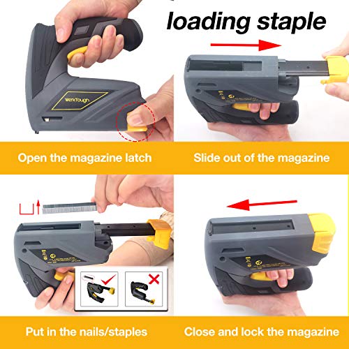 Uniteco Cordless Staple Gun DIY Electric Stapler Tacker Rechargeable USB Charger - Thumbnail 2