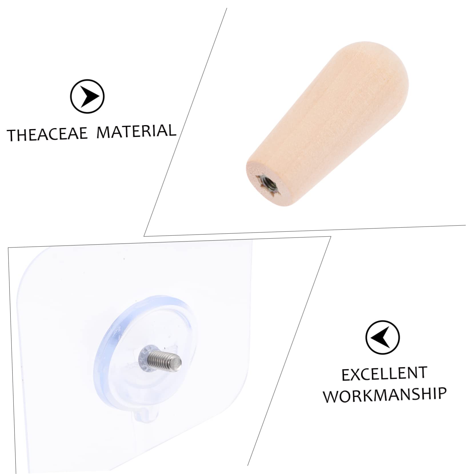 VASDEV Gancho de Madera Llavero de Servicio Pesado Ganchos Adhesivos Sombrero de Servicio Pesado Colgador de Pared Soporte para Llaves Ganchos de baño para Toallas Ganchos de Pared para t