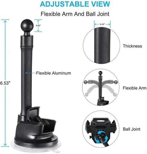 Miniatura 4 de Soporte magnético para automóvil para teléfonos Pixel 7Pro6a6Pro - Soporte para parabrisas de salpicadero de cuello de cisne fuerte agarre B6D