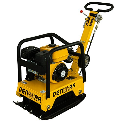 DENQBAR Profi Rüttelplatte DQ-0216, Verdichtungswerkzeug, Benzinmotor 4,8 KW (6,5 PS) mit 135 kg...