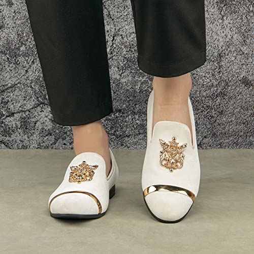 Image of Meijiana Men's Fashion Classic Microfiber PU Leather Loafers and Weeding Dress Shoes for Men