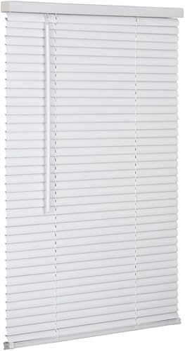 LOTUS & WINDOWARE Mini persiana sin cable, de vinilo de 1 pulgada para oscurecer la habitación, 24 pulgadas de ancho x 72 pulgadas de largo, color