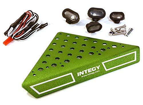 Plaque d'armature avec phares Integy pour crawler 1/10 antichoc