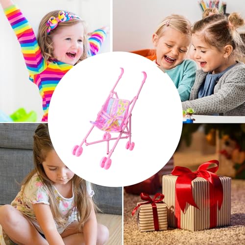 Puppenwagen Für Babypuppen,Realistisches Rollenspiel Spielzeug | Tragbares Puppenwagen Spielzeug Leicht & Realistisch für Kinderzimmer, Kindergarten & Familie – Bild 5