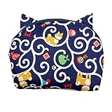 京佑 日本製 京都 耳付き 約10×13×4cm 柴犬柄 ポーチ 小物入れ 和柄 綿 縁起屋柴犬 紺