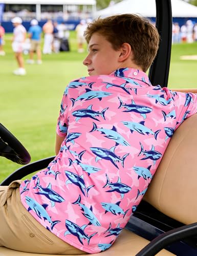 Cuddomper Boys Polo Hawaiian Shirt Size 5-6 Short Sleeve Golf Clothes - image 6