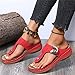 Summer New Women's Metal Decor Feature Pattern Wedge Flip-Flops, Comfortable with Arch Support Sandals Casual Wedge Sandals Shoes Massage Function, Casual Buckle Strap Beach Slippers