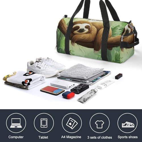 Animal Sloth Sports Gym Bag Travel Duffel Bag Weekender Bag Yoga Bag for Men Women4