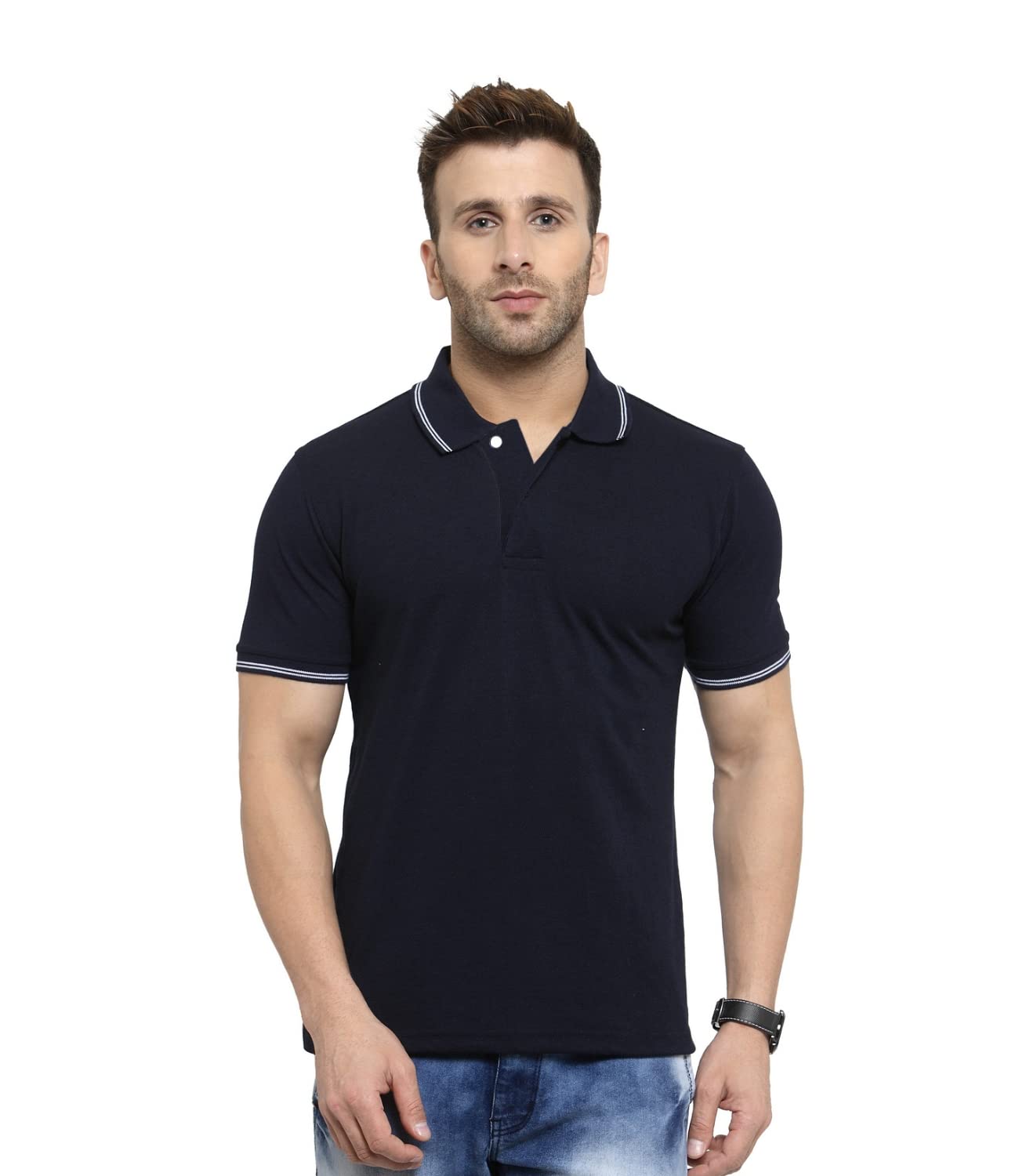 scott international Super Soft Men's Cotton Rich Solid Half Sleeve Polo Regular Fit T-Shirt | Polo Tshirts For Men | Tshirt For Men | Mens Tshirt | Plain T Shirt-picture-19