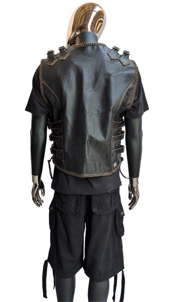 Halle15Clothes - Lederkutte - Lederweste Braun