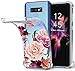 LUOLNH Compatible with Galaxy Note 9 Case,Samsung Galaxy Note 9 Case with Flower,Slim Shockproof Clear Floral Pattern Soft Flexible TPU Back Cover for Samsung Galaxy Note 9 (Purple)