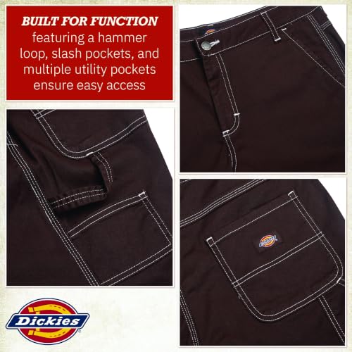 Image of Dickies Womens Casual Slim Fit Carpenter Pant-Non Stretch-Runs Small | Non-Stretch Utility Fabric with Functional Pockets, Runs Small So Size Up, Casual Styling That Pairs with Tees