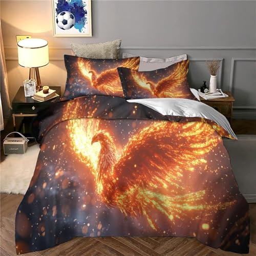 Housse de couette dragon 3D Super King en microfibre premium