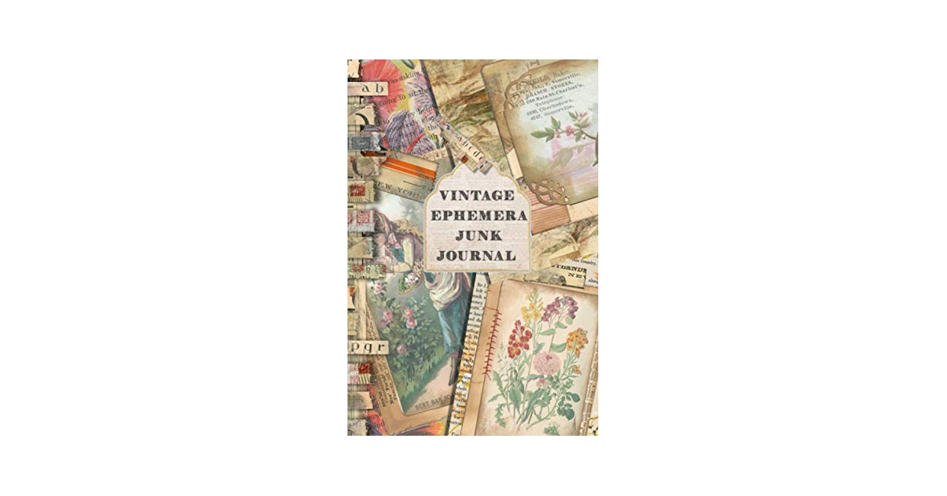 Vintage Ephemera Junk journal: Full colour slimline