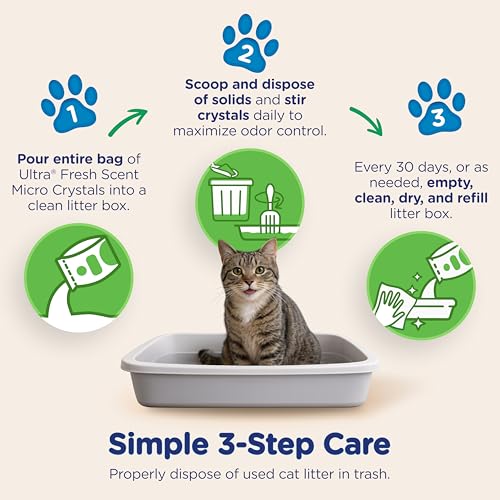 Ultra by Cat's Pride Fresh Scent Micro Crystals, Soft on Paws Litter, 15lb - Image 6