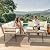 YITAHOME 4-Piece Wicker Patio Furniture Set, All Weather PE Rattan Conversation Set Sectional Sofa with Soft Cushions & Side Table, Porch Furniture for Deck, Balcony, Backyard - Beige