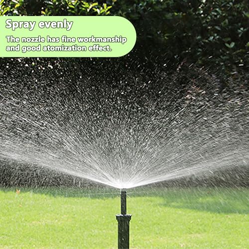 SEABABOO Telescopic Sprinkler Head 360° Range 3-6 M Lawn Sprinkler Retractable Sprinkler for Irrigation G1/2 Unprofessional for Watering for Gardens Lawns Planting Beds - Image 4