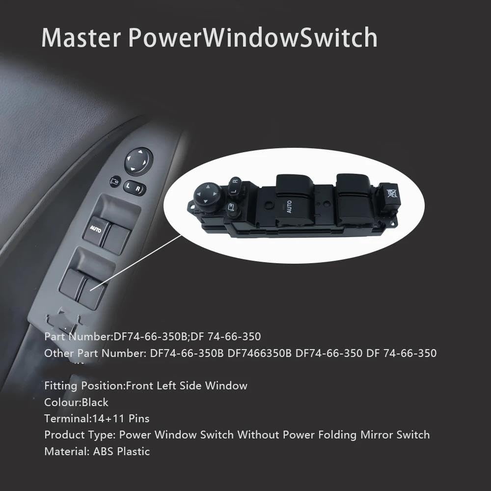 cristal auto Para Mazda 2 M2 2007-2013 interruptor