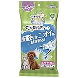 【シャンプーしたいワンちゃんにぴったり】デオクリーン からだふきシート [無添加] アルコール、プロピレングリコール、パラベン、香料不使用 厚手・超大判 28枚×3個 小型犬・高齢犬・猫用 [ボディシート/シャンプータオル]