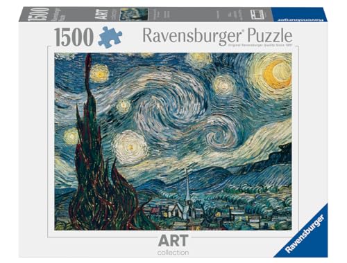 Ravensburger - Puzzle Adulte - Puzzle 1500 pièces - Art Collection - La Nuit étoilée - Vincent Van Gogh - Adultes et Enfants à partir de 14 Ans - Puzzle de...