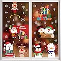 CCINEE 352PCS Christmas Window Clings Sticker Snowflakes Sata Claus Reindeer Snowman Xmas Decals for Chrismas Party Decoration Holiday Supplies