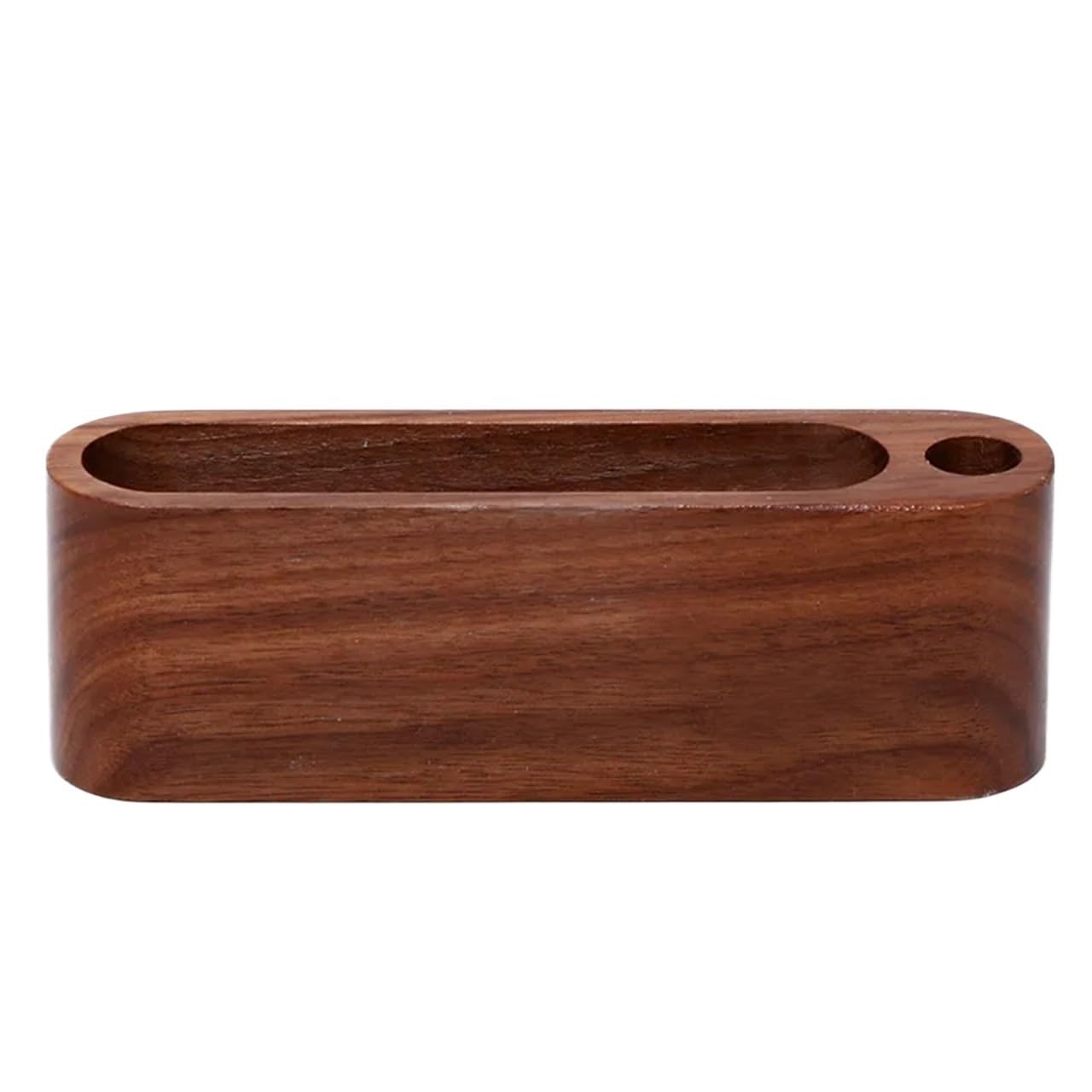 SHENJMAI Wooden Business Card Holder Business Card Holder Wooden Organizer Office Desk name card Display Stand with Pen Slot Memo Pad