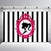 Black and White Stripes Backdrop Doll Head Photo Frame Background 7x5ft Glamour Girl Birthday Party Banner Cake Table Decor LSVV903