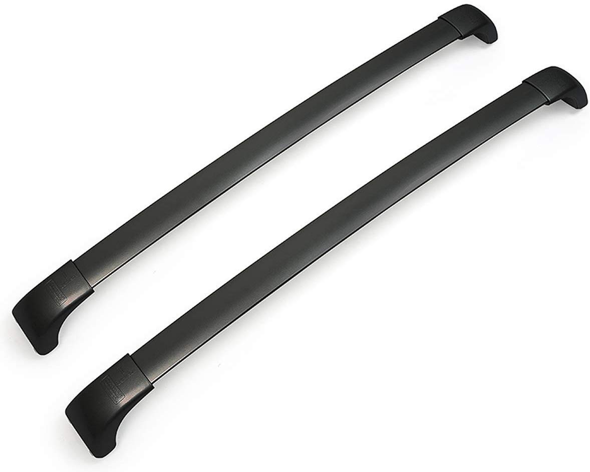 Roof Rack Cross Bars Compatible with Highlander 2014 2015 2016 2017 2018 2019 with Side Rails Aluminum Luggage Rack Rooftop Cargo Carrier Black
