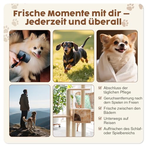 Hundeparfüm Spray – Kokos & Vanille Duft, 2-in-1 Deodorant & Pflegespray mit leichter Entfilzungswirkung für Hunde und Katzen, langanhaltender Frischeduft, nicht klebend – 120 ml