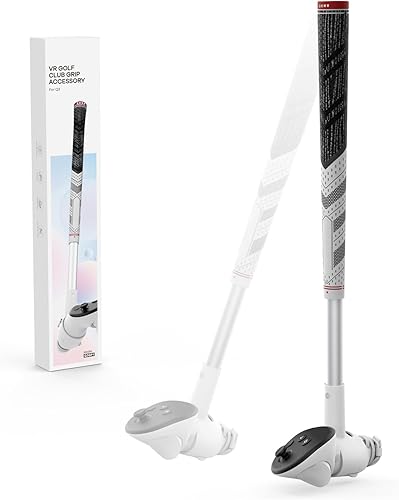 UPOK VR Golf Club Attachment Compatible with MetaOculus Quest 3 - Controllers Grips Professional Handle Sleeve for Golf +, Golf 5,eClub Enhance