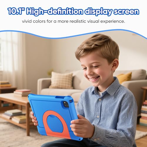 Image of aiprotablet 10 inch Kids Tablet, Android 16 Tablet for Kid, Octa-Core CPU, 24GB RAM, 64GB ROM 1TF Card Expandable for Toddler Children,Tablets with Case, Parental Control, 6000mAh,WiFi, BT5.0 (Blue)