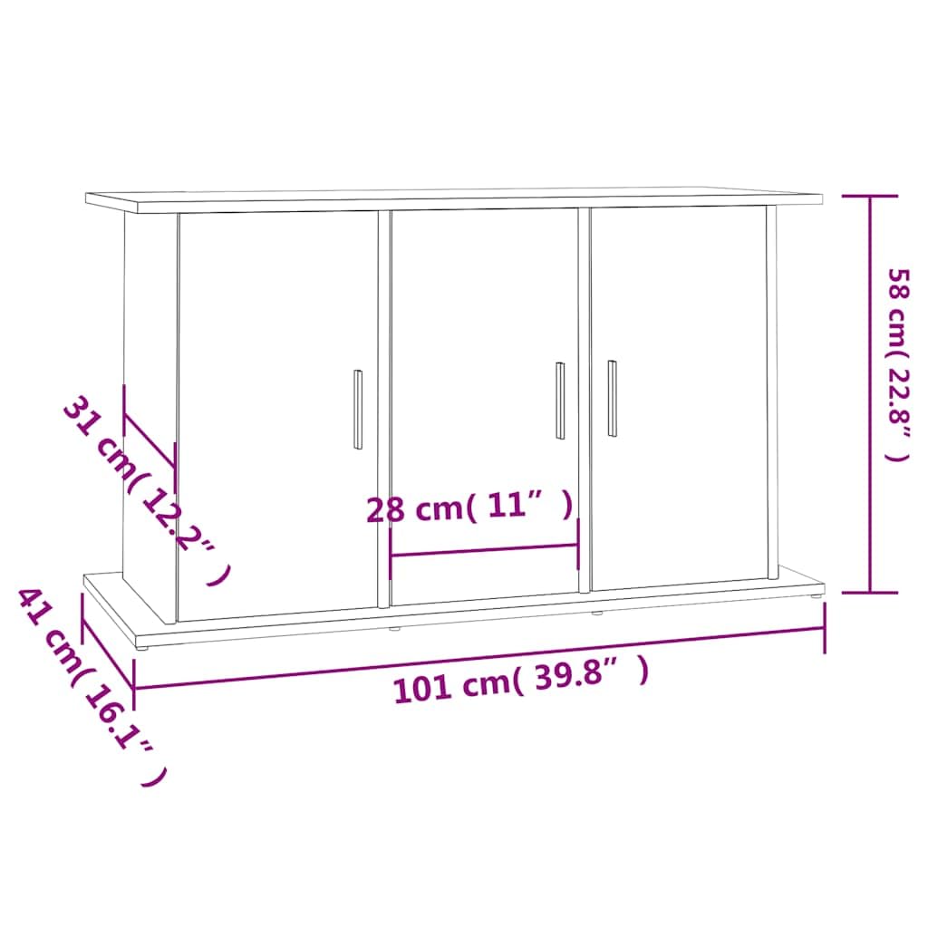 vidaXL Soporte de Acuario Madera ingeniería Roble Sonoma 101x41x58 cm