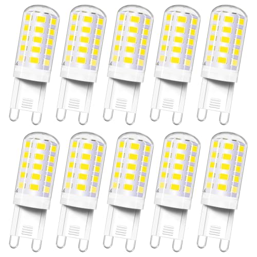 Akynite Ampoule LED G9 4W Blanc Froid 6000K 400LM, Équivalent Halogène G9 40W 33W, AC 220-240V, Culot G 9 LED Lampe pour Lustre, Applique Murale...